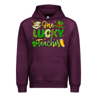 Mauve Wine one lucky teacher Urban Hoodie - Artiststas