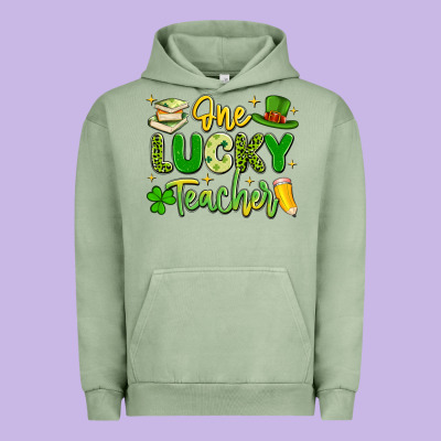 One Lucky Teacher Urban Hoodie Designed By Artiststas