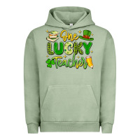 Pigment Oil Green one lucky teacher Urban Hoodie - Artiststas