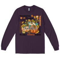 Plum Thankful Long Sleeve Tee - texasbilliewilder