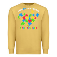 Antique Gold Wear Blue For My Brother Autism Premium Sweatshirt - CowhideDigitalArt