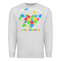 Dove Grey Wear Blue For My Brother Autism Premium Sweatshirt - CowhideDigitalArt