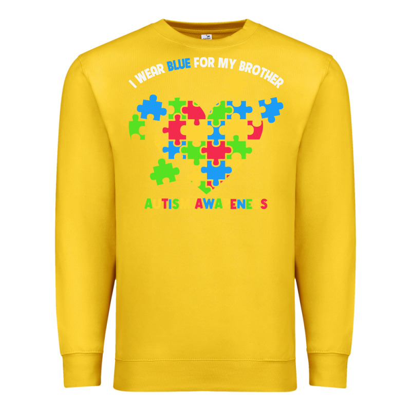 Wear Blue For My Brother Autism Premium Sweatshirt by CowhideDigitalArt | Teevron