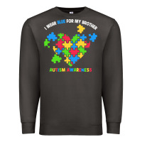 Smoke Wear Blue For My Brother Autism Premium Sweatshirt - CowhideDigitalArt