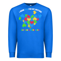 True Royal Wear Blue For My Brother Autism Premium Sweatshirt - CowhideDigitalArt