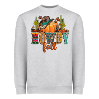 Heather Grey howdy fall Heavyweight Sweatshirt - CowGirlArtShop