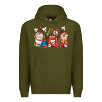 Army Green Baseball Coffee Cups Premium Hoodie - FaDigitalArtStudio