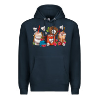 Navy Baseball Coffee Cups Premium Hoodie - FaDigitalArtStudio