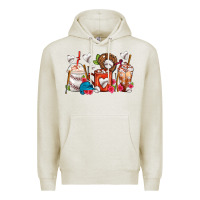 Oatmeal Heather Baseball Coffee Cups Premium Hoodie - FaDigitalArtStudio