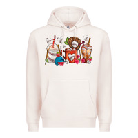 Pale Pink Baseball Coffee Cups Premium Hoodie - FaDigitalArtStudio