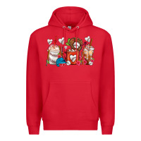Red Baseball Coffee Cups Premium Hoodie - FaDigitalArtStudio
