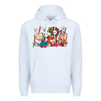 White Baseball Coffee Cups Premium Hoodie - FaDigitalArtStudio