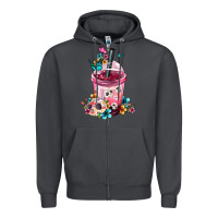 Smoke Mexican Day Of The Dead Skulls Coffee Cup Zipper Hoodie - FaDigitalArtStudio