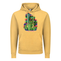 Vintage Mustard Western Serape Cactus Vintage Hoodie - Bettercallsaul