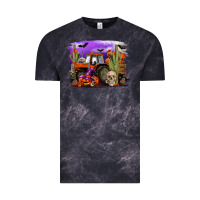 Cloud Black Halloween tractor Vintage Tee - RanaPortraitStore