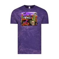 Cloud Purple Halloween tractor Vintage Tee - RanaPortraitStore