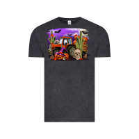 Vintage Black Halloween tractor Vintage Tee - RanaPortraitStore