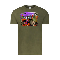 Vintage Olive Halloween tractor Vintage Tee - RanaPortraitStore