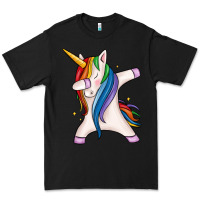Black dabbing unicorn Premium Tee - MaliasSmallBusiness