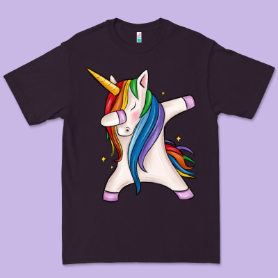 Dabbing Unicorn Premium Tee Designed By Maliassmallbusiness