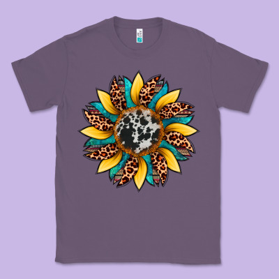 Sunflower Cowhide Leopard Classic Tee Designed By Artiststas