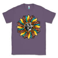 Lavender sunflower cowhide leopard Classic Tee - Artiststas