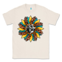 Natural sunflower cowhide leopard Classic Tee - Artiststas