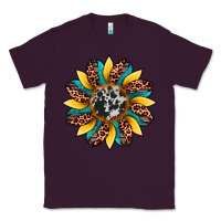 Plum sunflower cowhide leopard Classic Tee - Artiststas