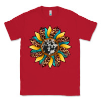 Red sunflower cowhide leopard Classic Tee - Artiststas