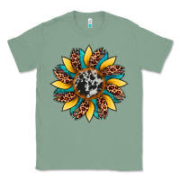 Sage sunflower cowhide leopard Classic Tee - Artiststas