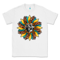 White sunflower cowhide leopard Classic Tee - Artiststas