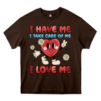 Chocolate Brown i have me i take care of me i love me Heavy Core Tee - MaliasSmallBusiness