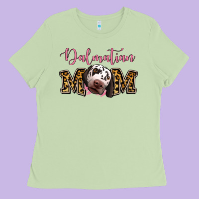 Dalmatian Mom Ladies Tee Designed By Jasminsmagicworld