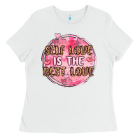 White self love is the best love Ladies Tee - MaliasSmallBusiness