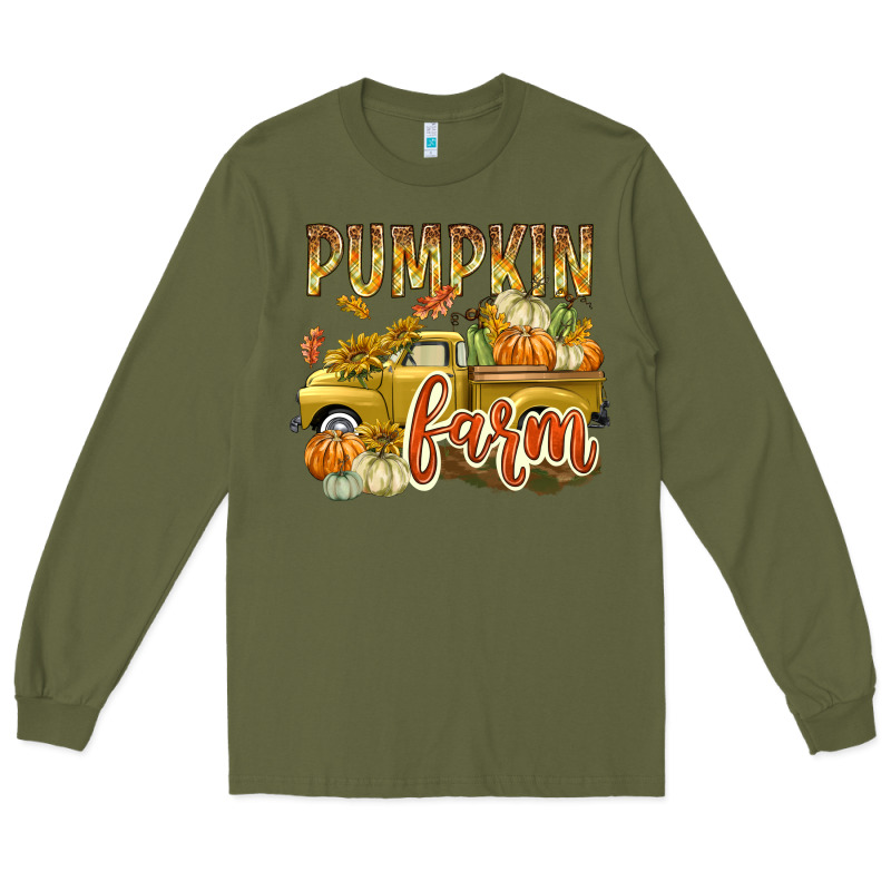Pumpkin Farm With Truck Long Sleeve Tee by texasbilliewilder | Teevron
