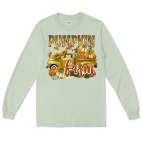 Matcha Pumpkin farm with truck Long Sleeve Tee - texasbilliewilder
