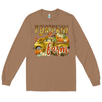 Toasted Coconut Pumpkin farm with truck Long Sleeve Tee - texasbilliewilder