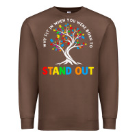 Chestnut Why Fit In Autism Awareness Premium Sweatshirt - CowhideDigitalArt