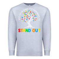 Heather Grey Why Fit In Autism Awareness Premium Sweatshirt - CowhideDigitalArt