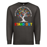 Smoke Why Fit In Autism Awareness Premium Sweatshirt - CowhideDigitalArt