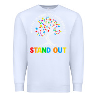 White Why Fit In Autism Awareness Premium Sweatshirt - CowhideDigitalArt