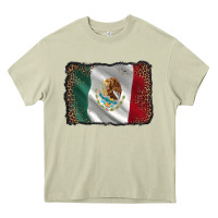 Mossy mexico flag black glitter leopard Heavy Core Tee - AdoDesignShop
