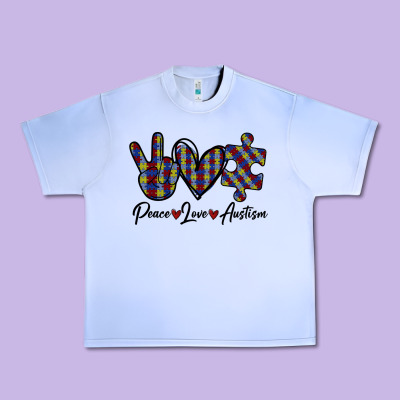 Peace Love Autism Urban Heavy Tee Designed By Bettercallsaul