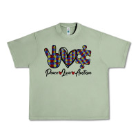 Oil Green Peace Love Autism Urban Heavy Tee - Bettercallsaul