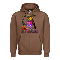 Chestnut Horror Coffee Zipper Hoodie - FaDigitalArtStudio