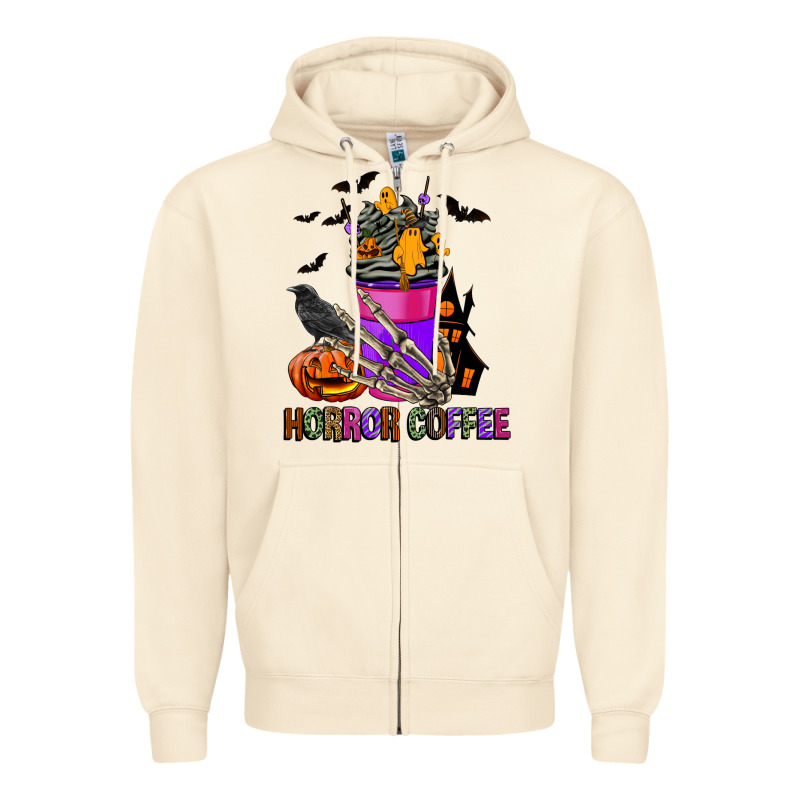Horror Coffee Zipper Hoodie by FaDigitalArtStudio | Teevron