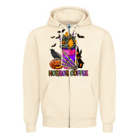 Sandshell Horror Coffee Zipper Hoodie - FaDigitalArtStudio