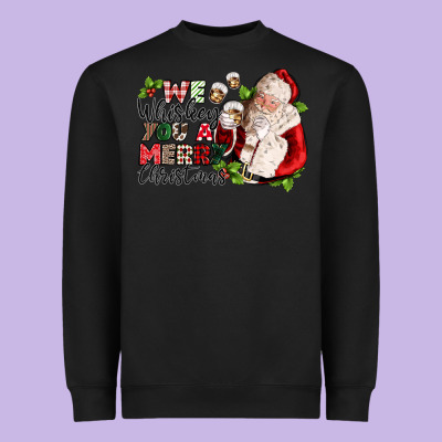 We Whiskey You A Merry Christmas Heavyweight Sweatshirt Designed By Cowgirlartshop