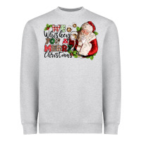 Heather Grey we whiskey you a merry christmas Heavyweight Sweatshirt - CowGirlArtShop