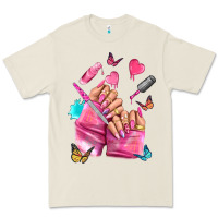 Bone pink nail art hand Premium Tee - NancyCooperArtShop